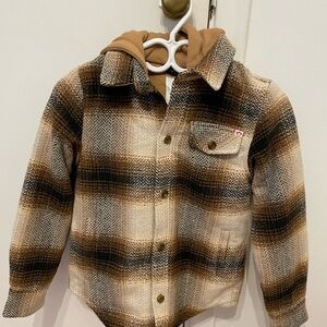 Appaman Tan and Brown Plaid Jacket
